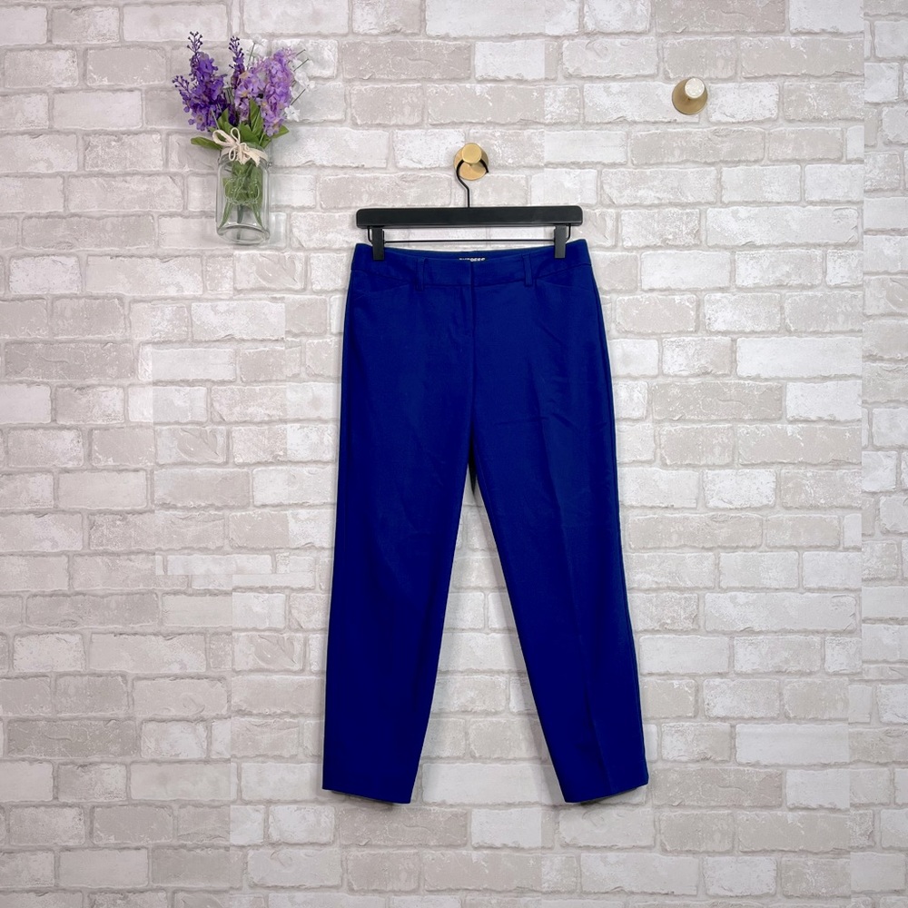 Express Editor Straight Leg Blue Dress Pants
